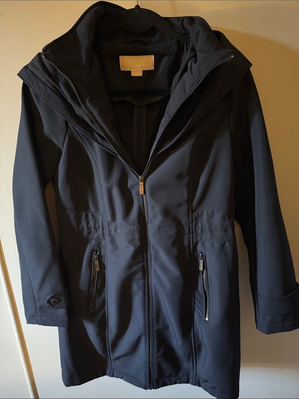 Michael Kors Black Hooded coat size small
